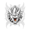 Goku UI with shenron  tattoo design idea