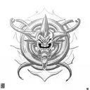 Goku UI with shenron  tattoo design idea