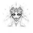 gothic rose tattoo design idea