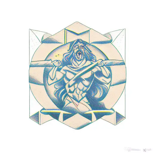 moirai thread of fate scissor string hercules tattoo design idea