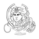 moirai thread of fate scissor string hercules tattoo design idea