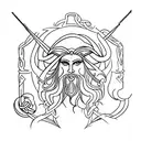 moirai thread of fate scissor string hercules tattoo design idea