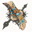 His feet are domain expansion tattoo design idea