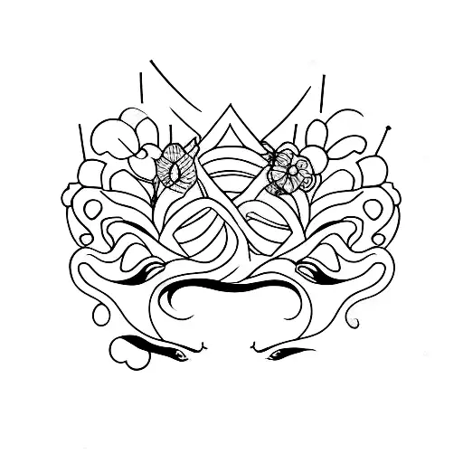 two daughters and gratitude tattoo design idea