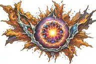 supernova explosion tattoo design idea