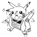 Bleeding pikachu tattoo design idea