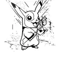 Bleeding pikachu tattoo design idea