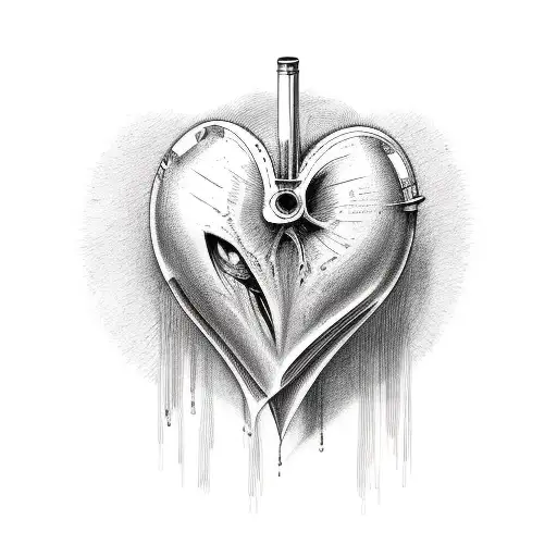 Crying Heart tattoo design idea