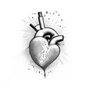 Crying Heart tattoo design idea