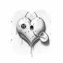 Crying Heart tattoo design idea