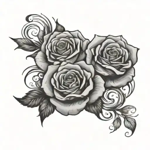 roses waves ocean Smokey men's tatto 3/4 length sleeve  tattoo design idea
