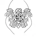 Bingo chips forming a winning pattern tattoo design idea