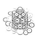 Bingo chips forming a winning pattern tattoo design idea