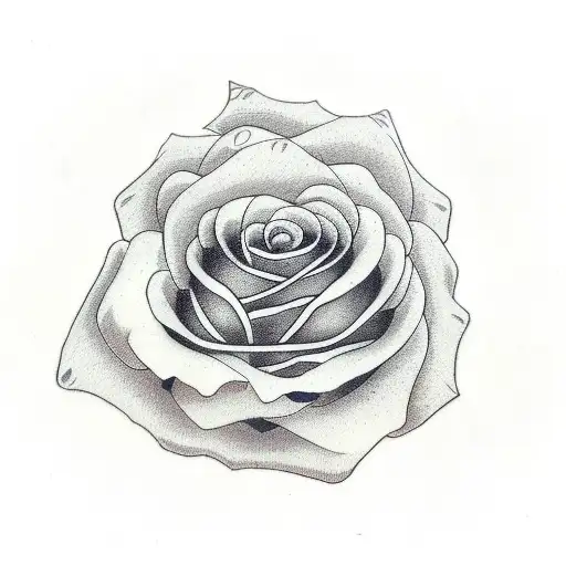 Rose with broken chains tattoo design idea
