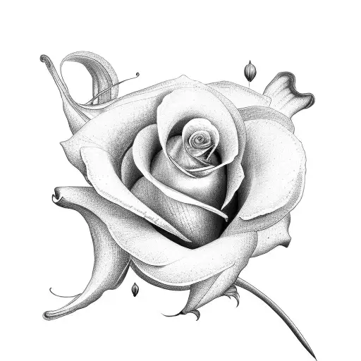 rose, Lilly , orchid, poppy and daffodils  tattoo design idea