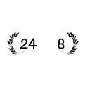 a laurel wreath on a black background tattoo design idea