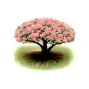 bush with flowers tattoo design idea