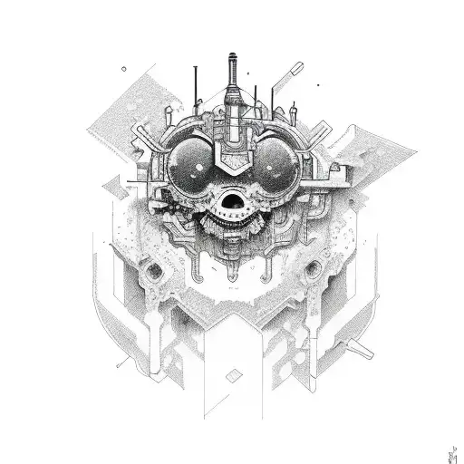 old school sleeve colored tattoo design idea