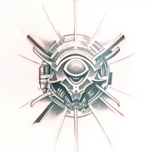 Doom inspired sleeve tattoo design idea