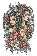 Nevaeh and Devon tattoo design idea