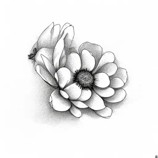 January April may June November birth flower tattoo design idea