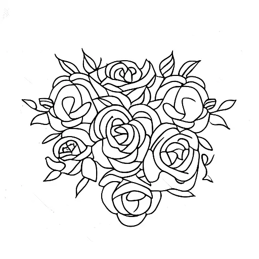 January April may June November birth flower tattoo design idea
