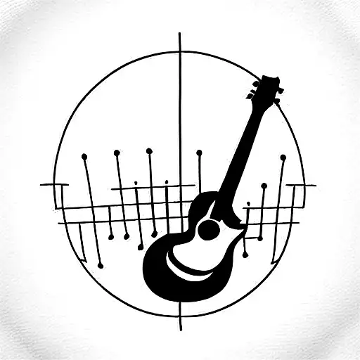 percussion and guitar  tattoo design idea