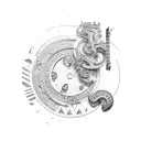 3, 2 numbers in Roman  tattoo design idea