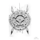 3, 2 numbers in Roman  tattoo design idea