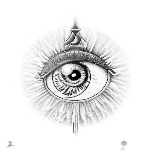 Eye of Ra tattoo design idea