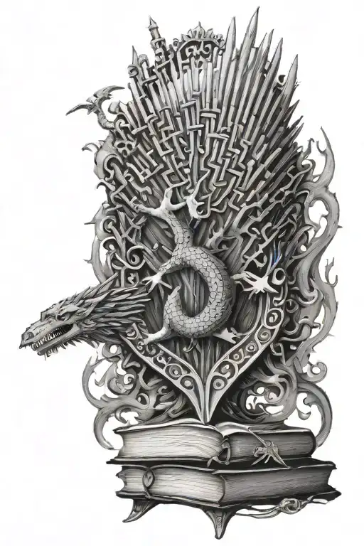 game of throne book tattoo design idea
