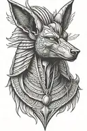 anubis god tattoo design idea