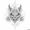 Alphabet V  tattoo design idea