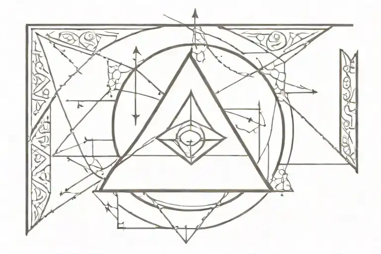 aham brahmasmi with downward triangle made tattoo design idea