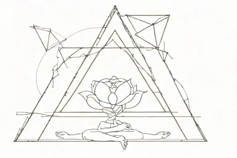 aham brahmasmi with triangle  tattoo design idea