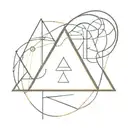aham brahmasmi with downward triangle made tattoo design idea