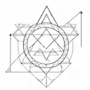 aham brahmasmi with downward triangle made tattoo design idea
