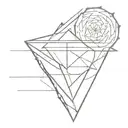 aham brahmasmi with downward triangle made tattoo design idea