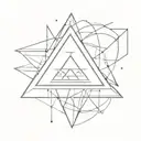 aham brahmasmi with downward triangle made tattoo design idea