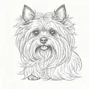 Yorkshire terrier dog tattoo design idea