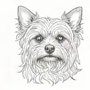 Yorkshire terrier dog tattoo design idea