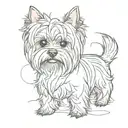 Yorkshire terrier dog tattoo design idea