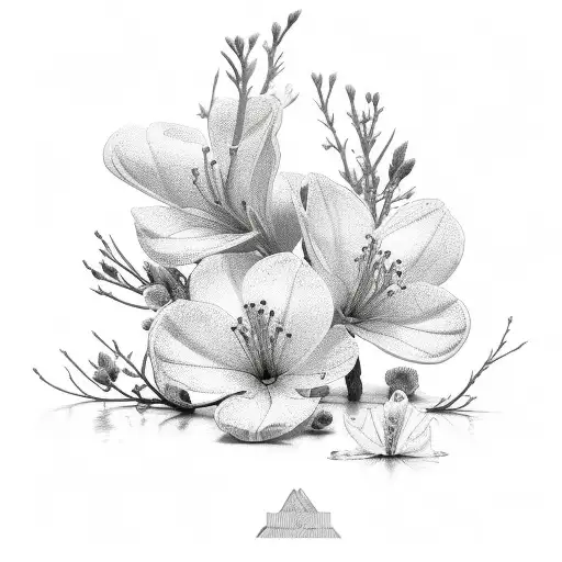 azalea flowers, arrowhead, James 4:7 bible verse tattoo design idea