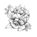 azalea flowers, arrowhead tattoo design idea
