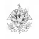 azalea flowers, arrowhead tattoo design idea