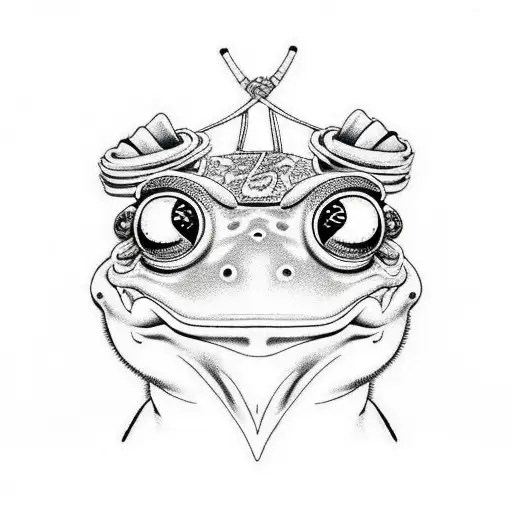 frog samurai tattoo design idea