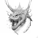 fat dragon tattoo design idea