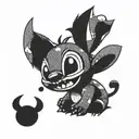 disney stitch tattoo design idea