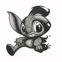 disney stitch tattoo design idea