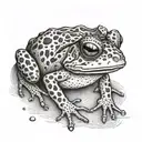 skinny toad with monocle  tattoo design idea
